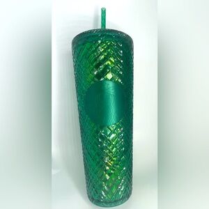 2022 Starbucks Holiday Green Jeweled Tumbler